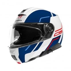 Schuberth C5 Master Motorhelm -Motoraccessoires C5 master wit blauw voorzijde a9da