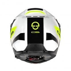 Schuberth C5 Eclipse Motorhelm -Motoraccessoires c5 eclipse wit geel achterzijde b845