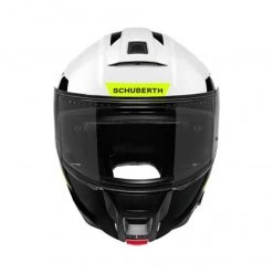 Schuberth C5 Eclipse Motorhelm -Motoraccessoires c5 eclipse wit geel detail 2 db7c