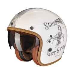 Scorpion Belfast Evo Pique Motorhelm -Motoraccessoires scorpion belfast evo pique creme noir 7090